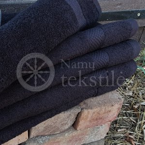 Cotton terry towel black